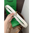 Pari all'originale replica Cintura BV Andiamo Intrecciato Nappa 2cm verde/bianco/caffè Pari all'originale replica Cintura BV Andiamo Intrecciato Nappa 2cm verde/bianco/caffè