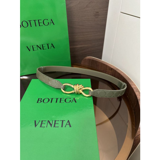 Pari all'originale replica Cintura BV Andiamo Intrecciato Nappa verde Pari all'originale replica Cintura BV Andiamo Intrecciato Nappa verde