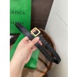 Alta gamma replica Cintura BV Contour Intrecciato piccolo seta intrecciata Nero