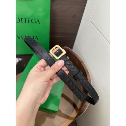Alta gamma replica Cintura BV Contour Intrecciato piccolo seta intrecciata Nero