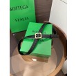Alta gamma replica Cintura BV Contour Intrecciato piccolo seta intrecciata Nero