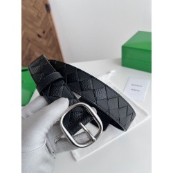Cintura Intreccio Intreccio Check Da Uomo Bottega Veneta Nero