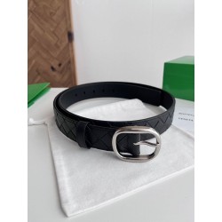 Cintura Intreccio Intreccio Check Da Uomo Bottega Veneta Nero