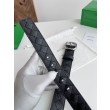 Cintura Intreccio Intreccio Check Da Uomo Bottega Veneta Nero