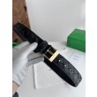Qualità superiore replica Cintura Intreccio Intreccio Reversibile Check Da Uomo Bottega Veneta Nero Oro