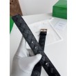 Qualità superiore replica Cintura Intreccio Intreccio Reversibile Check Da Uomo Bottega Veneta Nero Oro