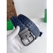 Cintura reversibile da uomo Bottega Veneta Intreccio Blu