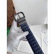 Cintura reversibile da uomo Bottega Veneta Intreccio Blu
