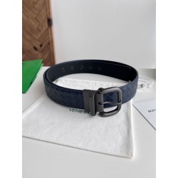 Cintura reversibile da uomo Bottega Veneta Intreccio Blu