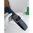 Cintura reversibile da uomo Bottega Veneta Intreccio Blu