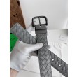 Alta gamma replica Cintura reversibile da uomo Bottega Veneta Intreccio Grigio