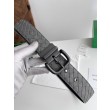 Alta gamma replica Cintura reversibile da uomo Bottega Veneta Intreccio Grigio