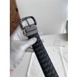 Alta gamma replica Cintura reversibile da uomo Bottega Veneta Intreccio Nero