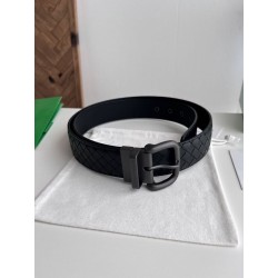 Alta gamma replica Cintura reversibile da uomo Bottega Veneta Intreccio Nero