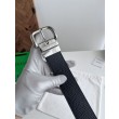 Alta gamma replica Cintura reversibile in pelle da uomo BV Nero/Blu