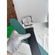 Alta gamma replica Cintura reversibile in pelle da uomo BV Nero/Blu