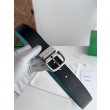 Alta gamma replica Cintura reversibile in pelle da uomo BV Nero/Blu