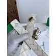 Alta gamma replica Cintura tessuto a quadri grandi BV Andiano Intreccio caffè