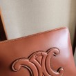 Piccola pochette Celine con tracolla pelle di vitello liscia Marrone