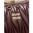 Pochette Miu Miu Caprice trapuntata nappa 5BF130 Borgogna