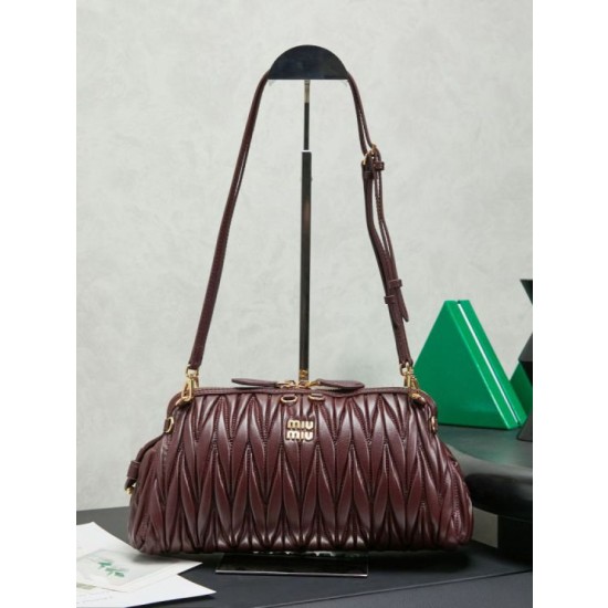 Pochette Miu Miu Caprice trapuntata nappa 5BF130 Borgogna