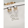 Pochette Miu Miu Honey Caprice con stampa a conchiglia 5BF131 Bianco