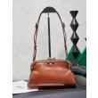 Pochette Miu Miu Honey Caprice con stampa a conchiglia 5BF131 Marrone