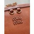 Pochette Miu Miu Honey Caprice con stampa a conchiglia 5BF131 Marrone
