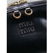 Pochette Miu Miu Honey Caprice con stampa a conchiglia 5BF131 Nero
