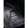Pochette Miu Miu Honey Caprice con stampa a conchiglia 5BF131 Nero