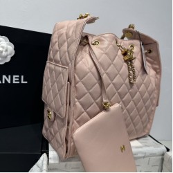 Replica di lusso Borsa a mano media Chanel 25 Hobo Caviar Quilted AS5311 Rosa Imitazioni Cloni Borsa a mano media Chanel 25 Hobo Caviar Quilted AS5311 Rosa firmate