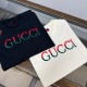 Cloni Maglietta girocollo Gucci unisex nera/albicocca 02 firmate