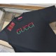 Cloni Maglietta girocollo Gucci unisex nera/albicocca 02 firmate