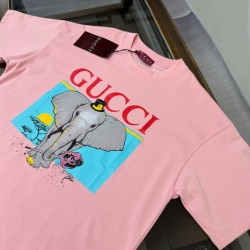 Replica di lusso Maglietta girocollo Gucci unisex nera/albicocca 03 Imitazioni Cloni Maglietta girocollo Gucci unisex nera/albicocca 03 firmate