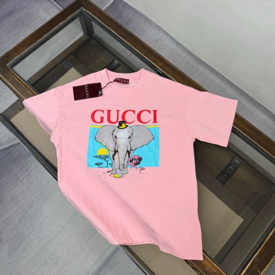 Cloni Maglietta girocollo Gucci unisex nera/albicocca 03 firmate