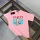Cloni Maglietta girocollo Gucci unisex nera/albicocca 03 firmate