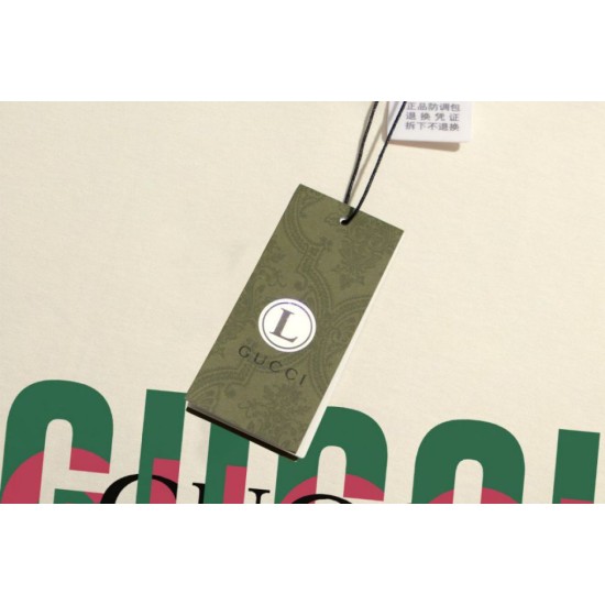 Cloni Maglietta girocollo Gucci unisex nera/albicocca 04 firmate