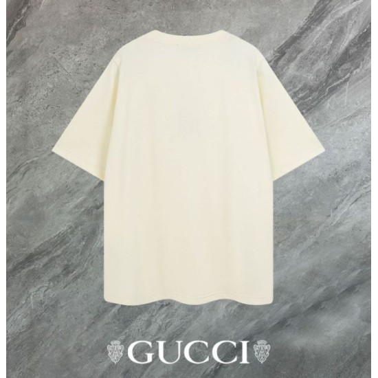 Cloni Maglietta girocollo Gucci unisex nera/albicocca 06 firmate