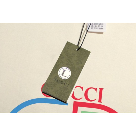 Cloni Maglietta girocollo Gucci unisex nera/albicocca 07 firmate