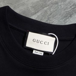 Cloni Maglietta girocollo Gucci unisex nera/albicocca 08 firmate