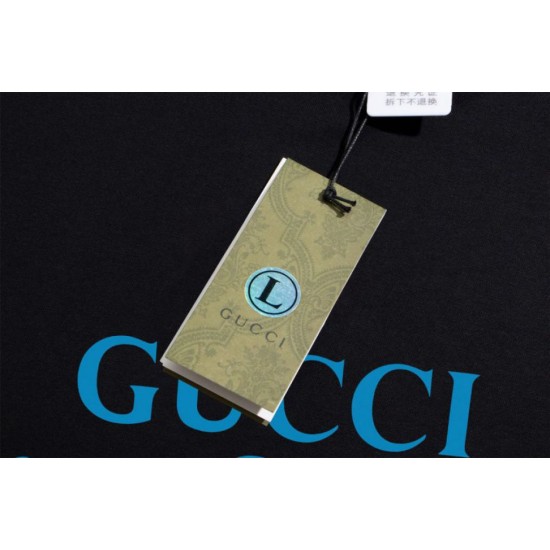 Cloni Maglietta girocollo Gucci unisex nera/albicocca 08 firmate