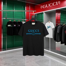 Cloni Maglietta girocollo Gucci unisex nera/albicocca 08 firmate