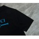 Cloni Maglietta girocollo Gucci unisex nera/albicocca 08 firmate