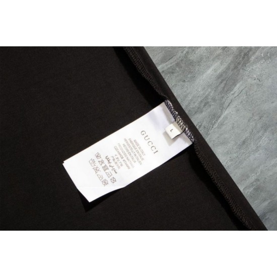 Cloni Maglietta girocollo Gucci unisex nera/albicocca 08 firmate