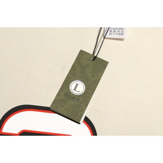 Cloni Maglietta girocollo Gucci unisex nera/albicocca 09 firmate