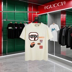 Cloni Maglietta girocollo Gucci unisex nera/albicocca 09 firmate