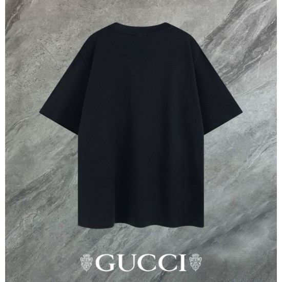 Cloni Maglietta girocollo Gucci unisex nera/albicocca 10 firmate