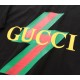 Cloni Maglietta girocollo Gucci unisex nera/albicocca 11 firmate