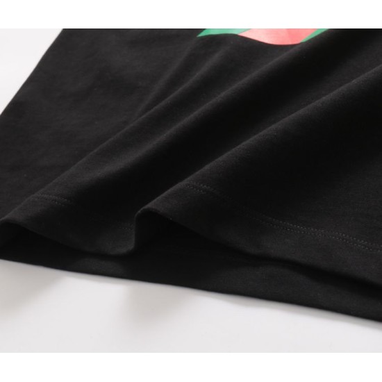 Cloni Maglietta girocollo Gucci unisex nera/albicocca 11 firmate