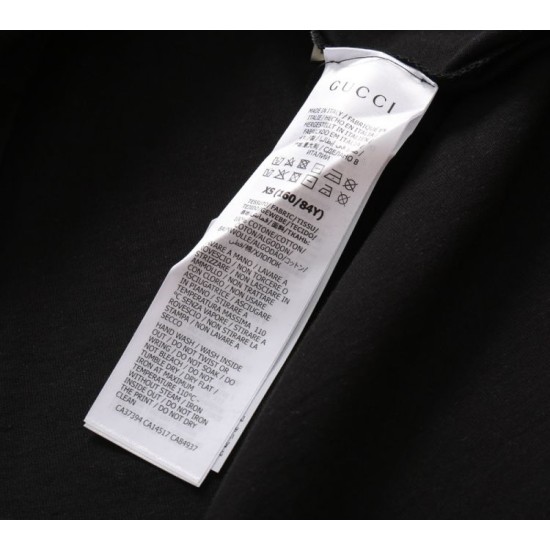 Cloni Maglietta girocollo Gucci unisex nera/albicocca 11 firmate